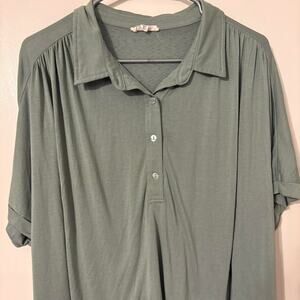 Easel sage green blouse with